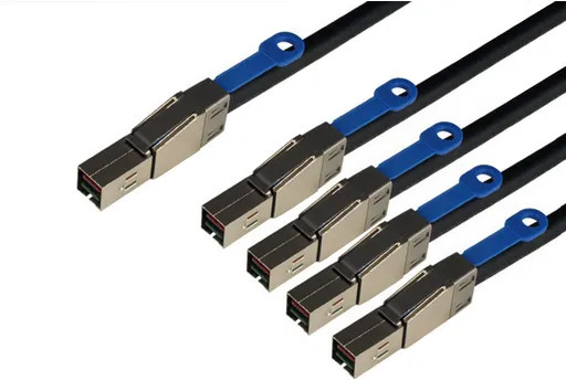 External HD Mini SAS (SFF-8644) to (4) HD Mini SAS (SFF-8644) Cables