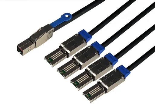 HD Mini SAS (SFF-8644) to (4) Mini SAS (SFF-8088) | Cables Plus USA
