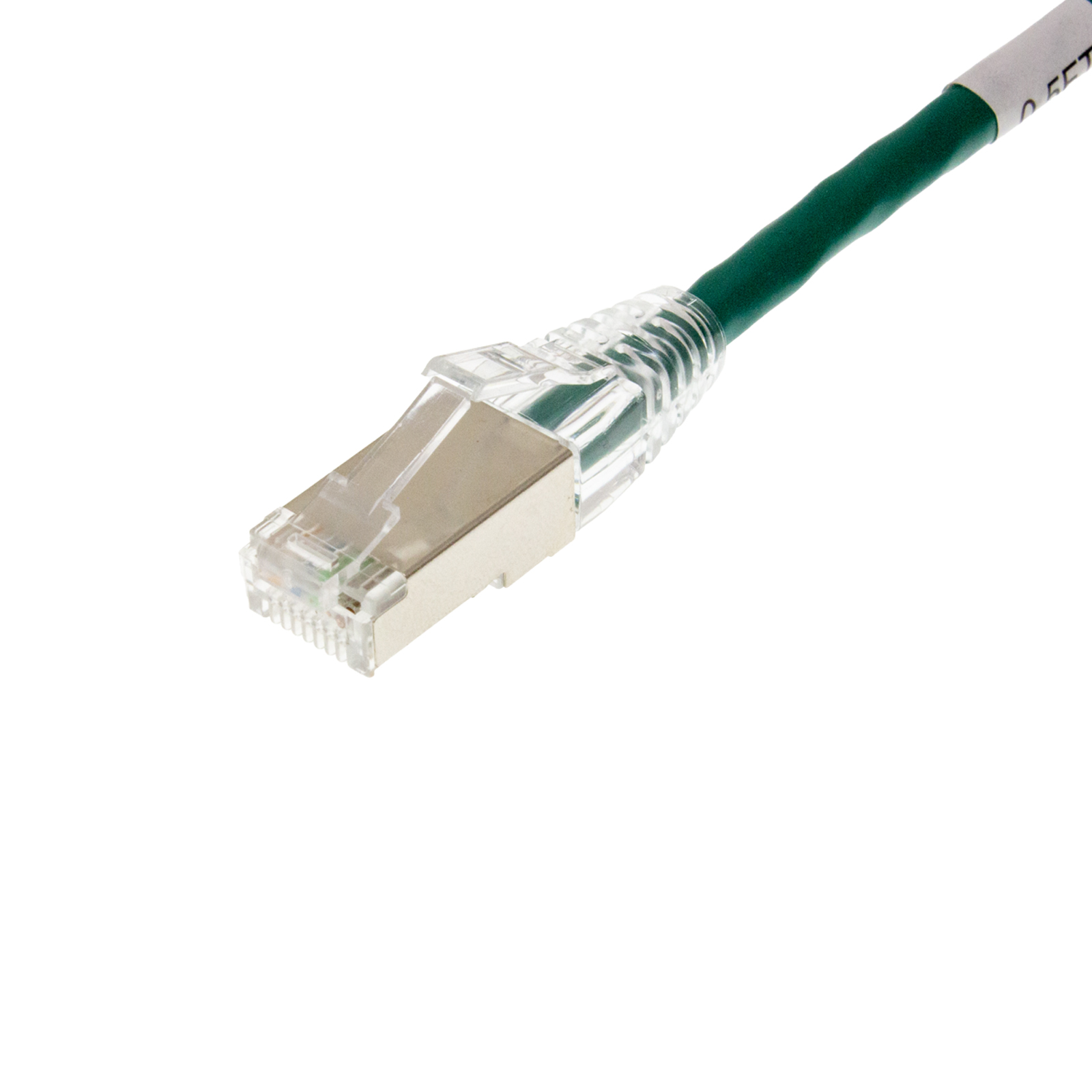 Cat6A Slim Jacket Shielded (STP) Ethernet Cable Green Jacket