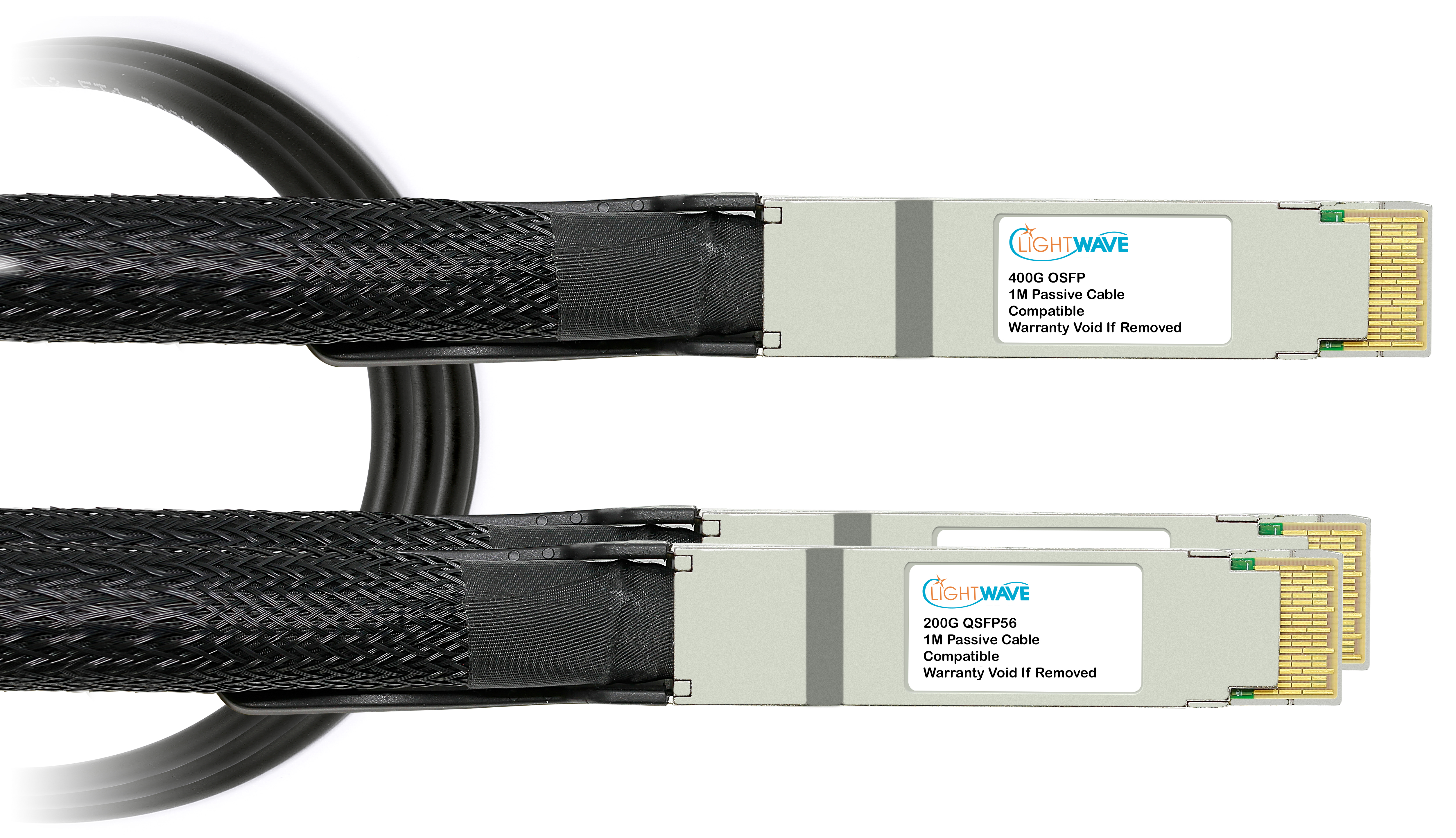Mellanox Compatible 400GBASE, OSFP to 2X 200G QSFP56, Breakout (DAC) Direct Attach Cables