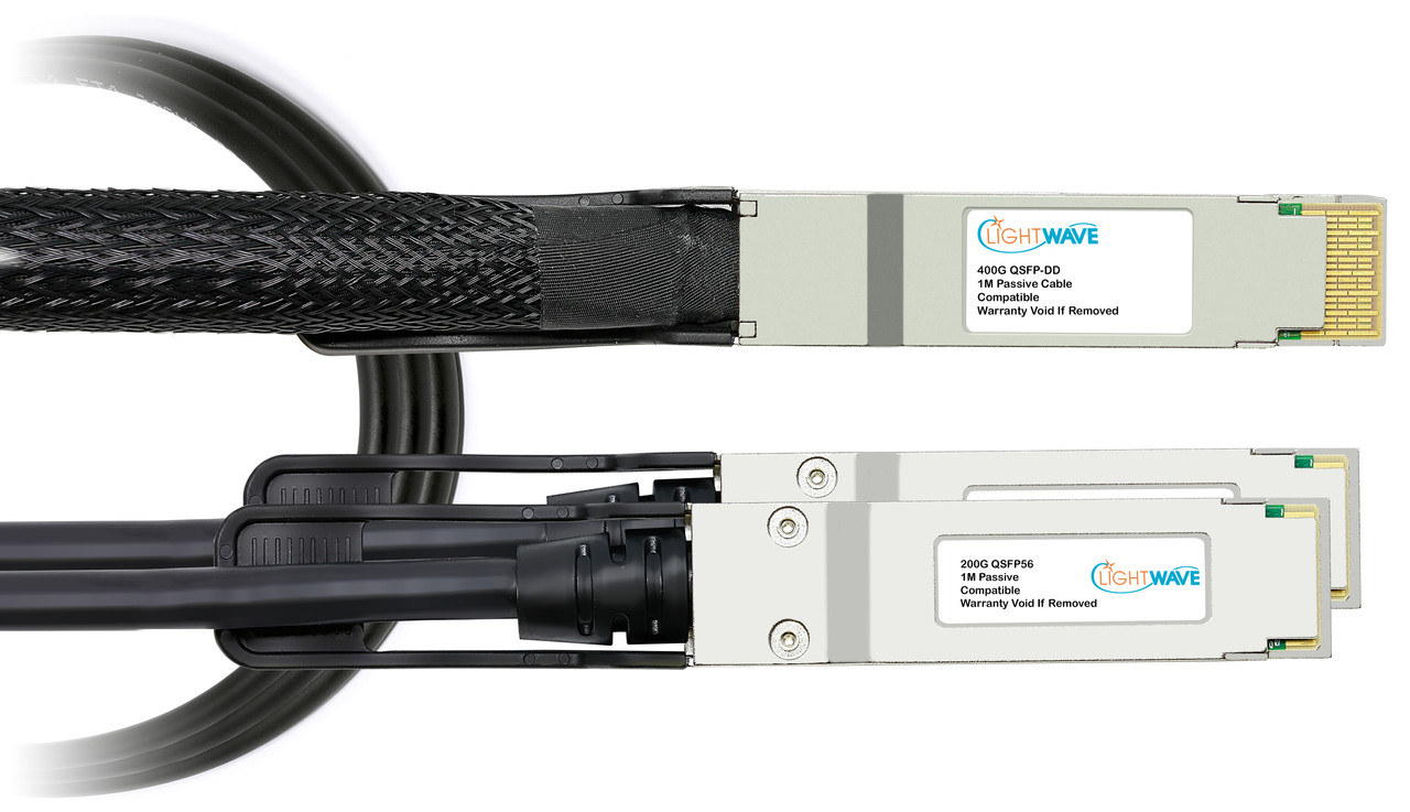 Mellanox Compatible 400GBASE, QSFP-DD to 2X 200G QSFP56, Breakout (DAC) Direct Attach Cables Mellanox Compatible 400GBASE, QSFP-DD to 2X 200G QSFP56, Breakout (DAC) Direct Attach Cables