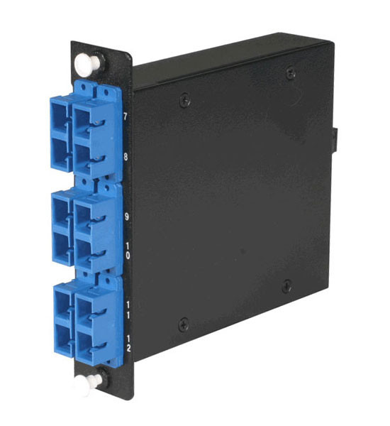 12-Fiber MTP/MPO Cassette, 6 Duplex SC to 1 Male MTP, Super Elite Singlemode OS2