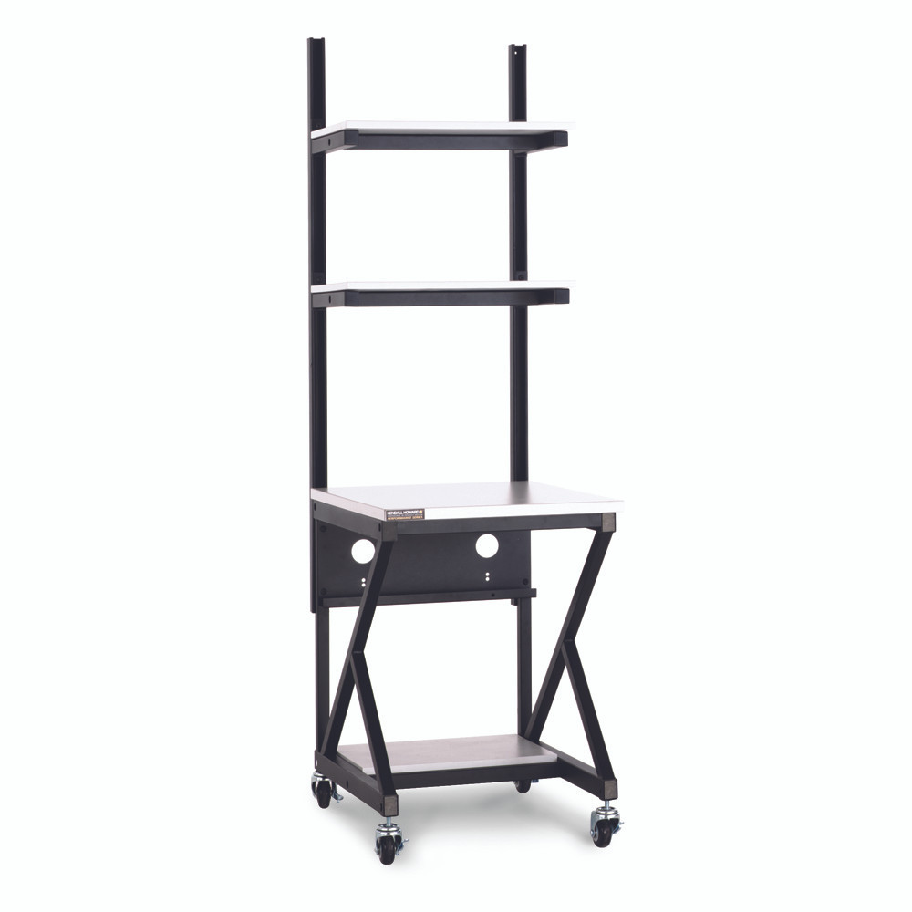 100 Series Performance LAN Station - 24 Inch Wide with 14 Inch Deep Lower & (2) 16 Inch Upper Shelves