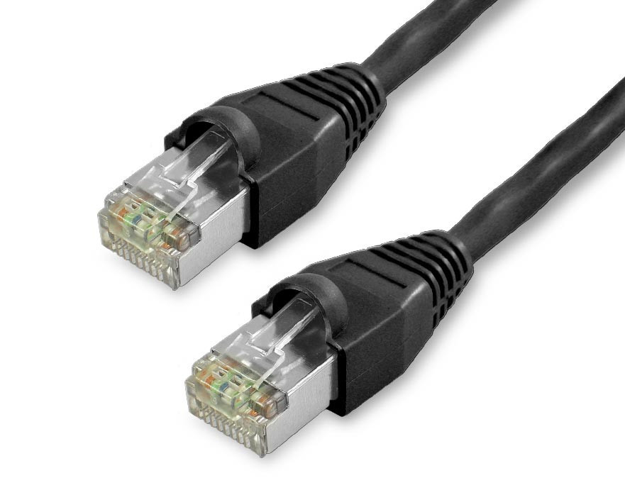 UL626SM820BK-1F - 20Ft Cat5e Snagless Shielded Ethernet Cable - Black, 10-Pack