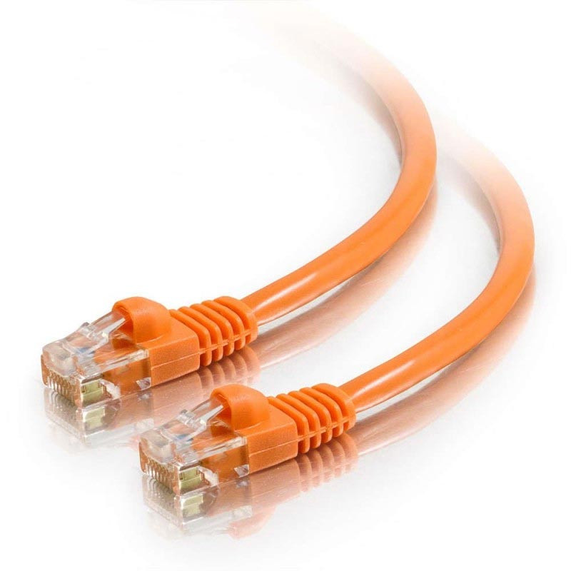 UL624M814OR-9FX - 14Ft Cat5e Crossover Snagless Ethernet Cable - Orange, 10-Pack