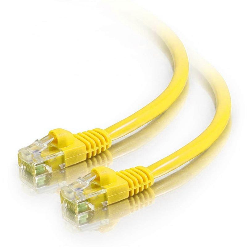 UL624M807YL-7FX - 7Ft Cat5e Crossover Snagless Ethernet Cable - Yellow, 10-Pack