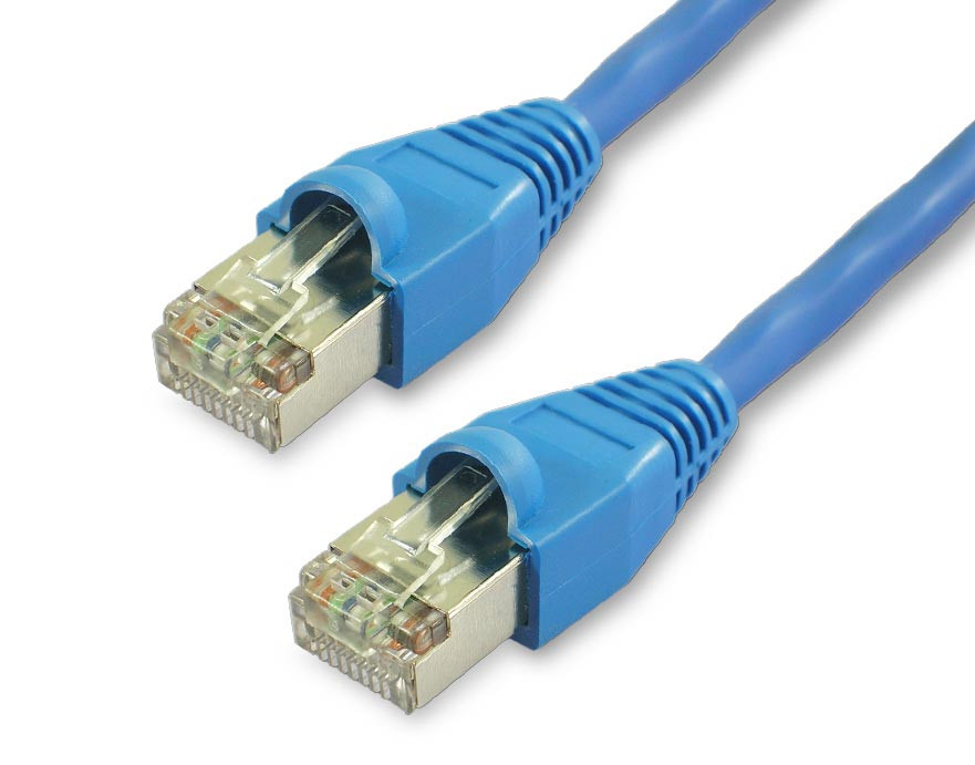 UL726SM8006BU-8F - 6-inch Cat6 Snagless Shielded (STP) Ethernet Cable - Blue, 10-Pack