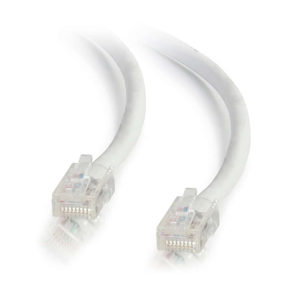6-inch Cat6 Non-Booted Ethernet Cable - White, 10-Pack