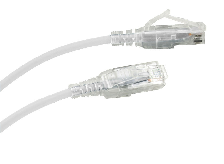 UL828-810WT-CG - 10Ft Cat6A Slim Jacket Unshielded (UTP) Ethernet Cable - White - 10 Pack