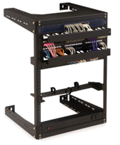 Open Wall Mount Rack with cables