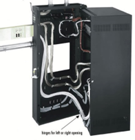 Wall mount cabinet with open door