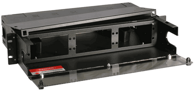 Rack Mount 2U LGX Compatible Fiber Enclosure, Holds up to 6 LGX Panel