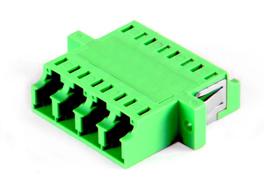 Senko, LC/APC Quad Fiber Coupler, Green | Cables Plus USA
