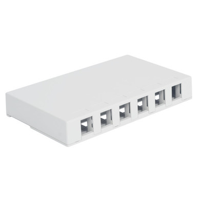 ICC 6-Port Surface Mount Box | Shop | Cables Plus USA