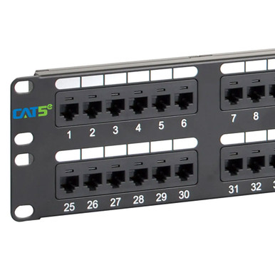 Patch Panel, Cat5e, 48-Port | Shop | Cables Plus USA