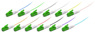 LC/APC Fiber Optic Pigtail, Singlemode OS1, 12pk | Cables Plus USA