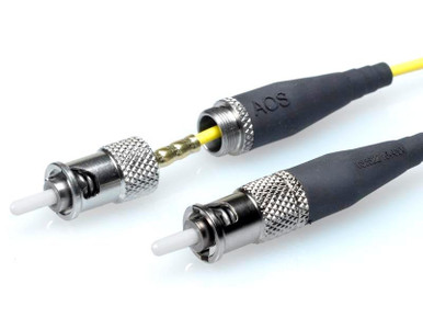 MIL Spec ST Connector, 9/125m SM, Locking, SS | Cables Plus USA