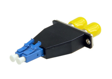 ST-LC Hybrid Duplex Fiber Optic Adapter, SM OS2 | Cables Plus USA