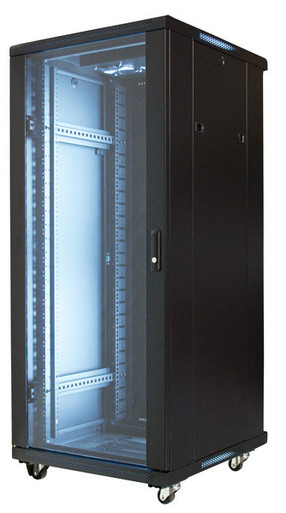 27U Floor Cabinet - 2 Fan Kit Pre-installed | Cables Plus USA