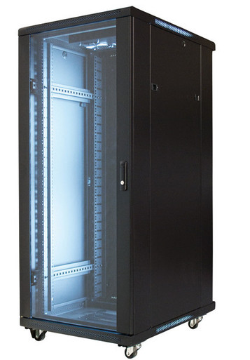 27U Floor Cabinet - Includes 4 Fan Kit Pre-installed & 33in Depth