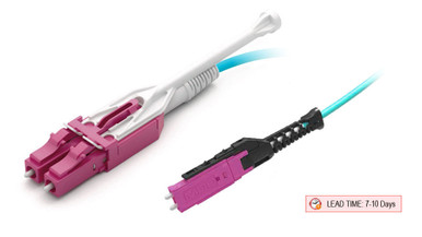 MDC-LC Uni-boot Fiber Patch Cable, Multimode 50/125 10 Gig OM4, 1.6mm