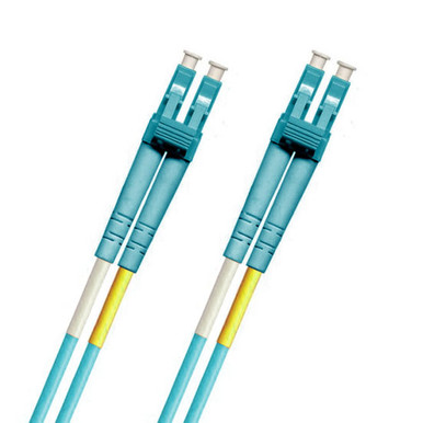 LC-LC Fiber Patch Cable, Multimode 50/125 10 Gig OM4, Duplex-1.5M Aqua