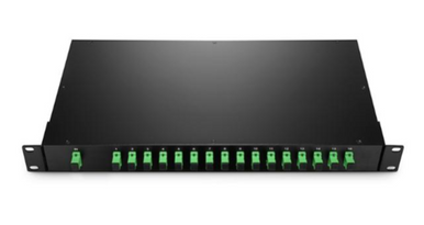 Rack Mount 1U, 1x16 PLC Fiber Optic Splitter (SM) | Cables Plus USA