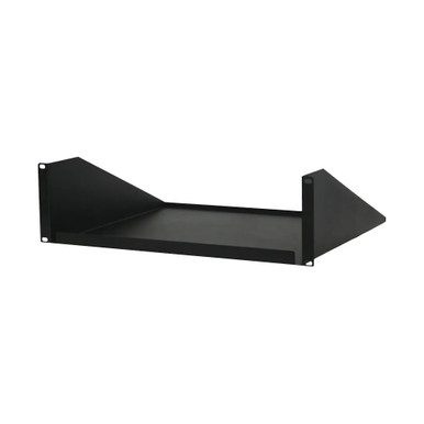 Solid , Single Sided Black Shelf - 3U, 19"W x 15"D