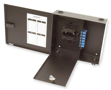2 Panel Wall Mount Fiber Distribution Unit | Cables Plus USA