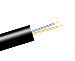 2-Fiber Cable, Low Water Peak, Broadcast Rated, Tactical PE Jacket