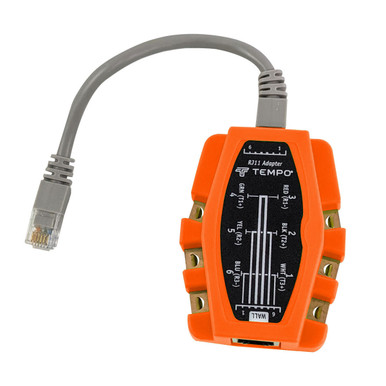 Greenlee RJ11 Modular 6-Way Blister Adapter, Cables Plus USA