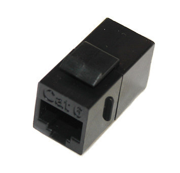 CAT6 RJ45 Feed-Thru Coupler, Black | Shop | Cables Plus USA