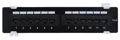 Cat6 Mini Patch Panel, 12port, RJ45 Wall Mount | Cables Plus USA