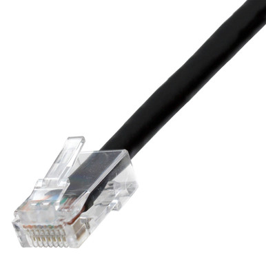 Cat6 Non-Booted Ethernet Cable - Black Jacket | Cables Plus USA