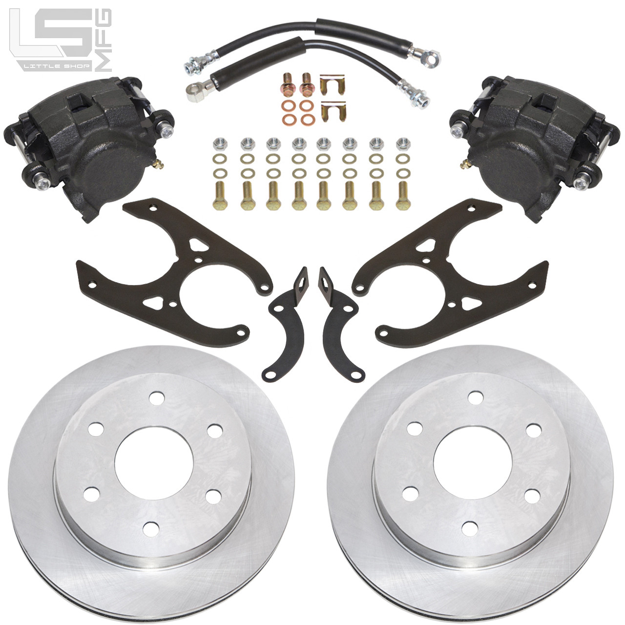 GM 88-00 6-lug K1500 14 Front Big Brake Kit - Little Shop Mfg