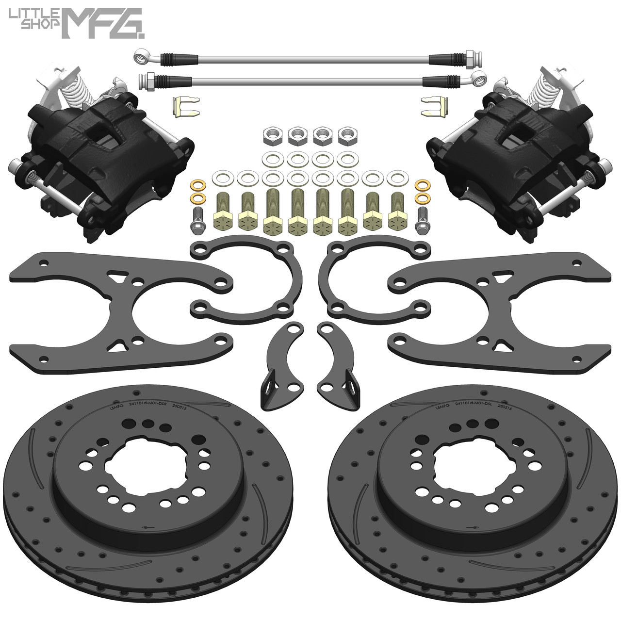 Silverado rear disc brake conversion kit comparison chart front view