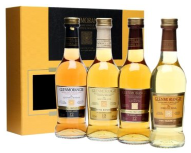 Glenmorangie 10 Years Old & 12 Years Old 4 Pack Gift Set Single