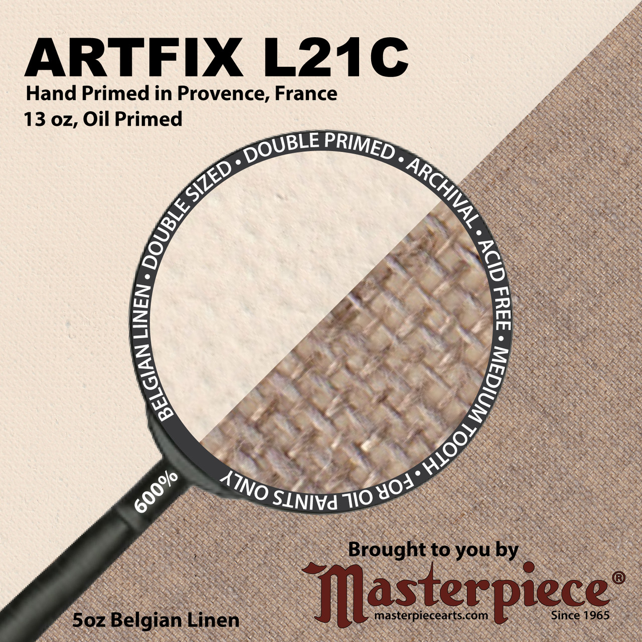 85x98 Artfix L21C Oil Primed Roll Canvas #L21C-85x98 - Masterpiece