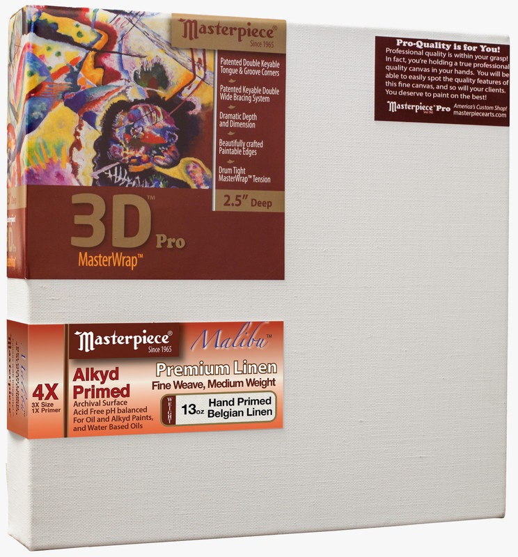 12x18 3D Pro 2.5 Malibu Alkyd OP Linen Canvas