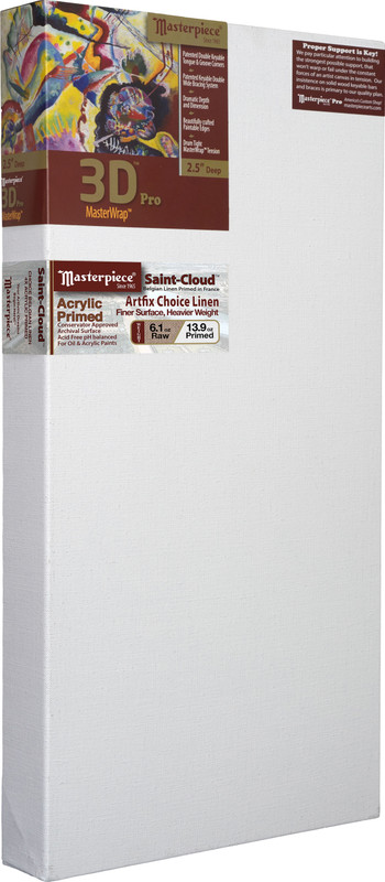 12x19 3D Pro 2.5 Saint-Cloud Acrylic Primed Belgian Linen
