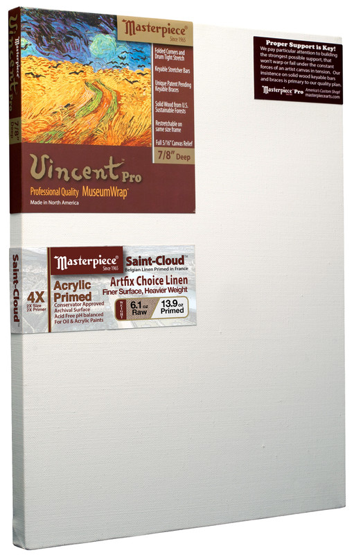24x30 Vincent Pro Saint-Cloud Acrylic Primed Belgian Linen