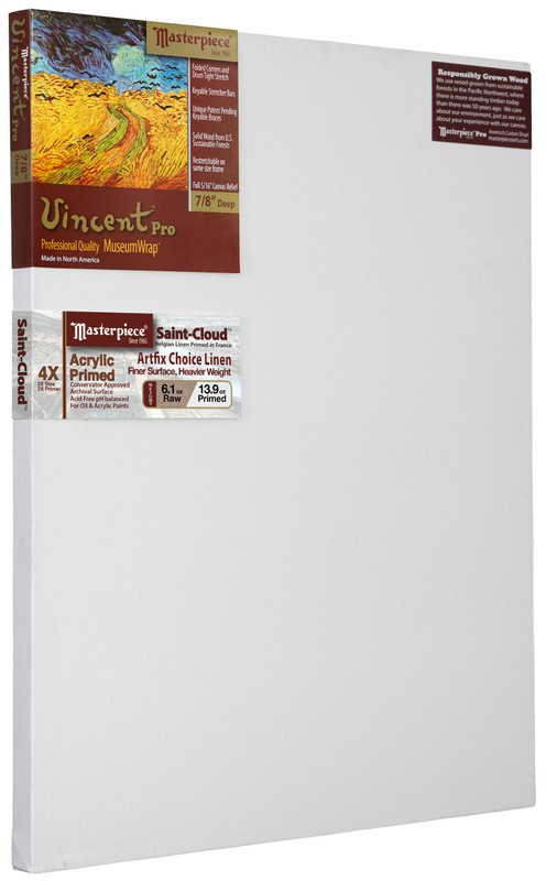 22x26 Vincent Pro Saint-Cloud Acrylic Primed Belgian Linen