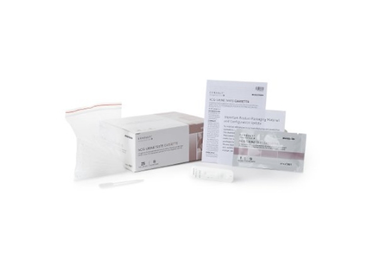 Rapid Test Kit McKesson Consult Fertility Test hCG Pregnancy Test Urine Sample 25 Tests CLIA Waived