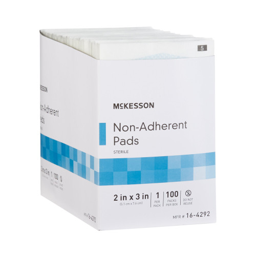 Non-Adherent Dressing McKesson Nylon / Polyester 2 X 3 Inch Sterile, 1200/CS
