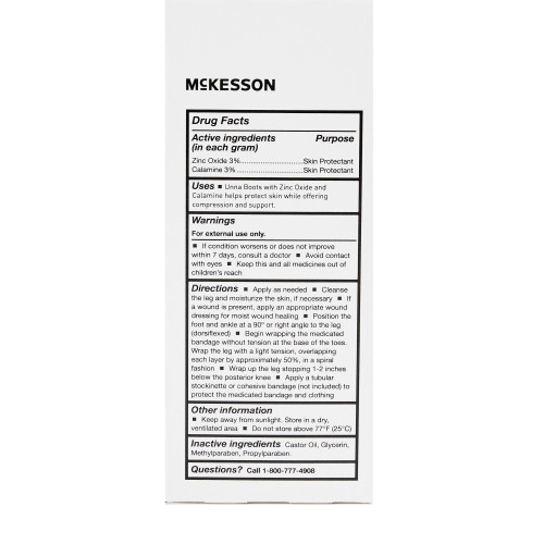 Unna Boot McKesson 4 Inch X 10 Yard Cotton Calamine / Zinc Oxide NonSterile, 1/BX12BX/CS