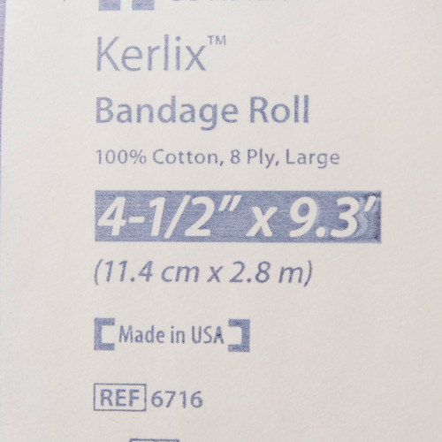 Fluff Bandage Roll Kerlix Gauze 8-Ply 4-1/2 Inch X 3-1/10 Yard Roll Shape Sterile, 100/CS