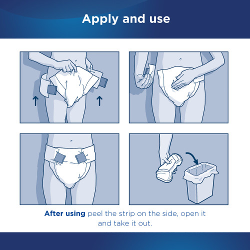 Unisex Adult Incontinence Brief Attends Large Disposable Heavy Absorbency, 24/BG 3BG/CS