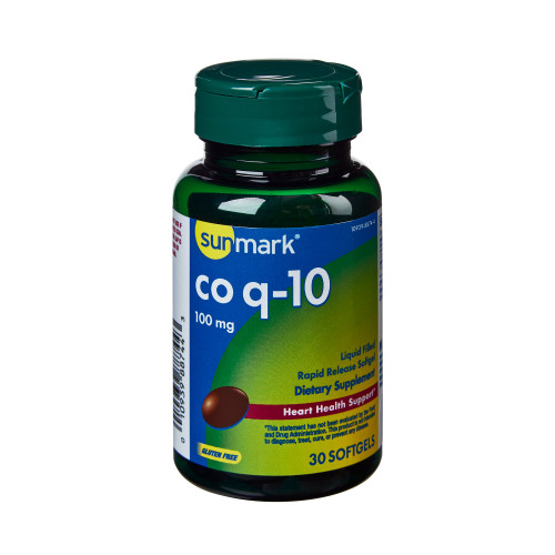 Vitamin Supplement sunmark Coenzyme Q-10 100 mg Strength Softgel 30 per Bottle, 30/BT