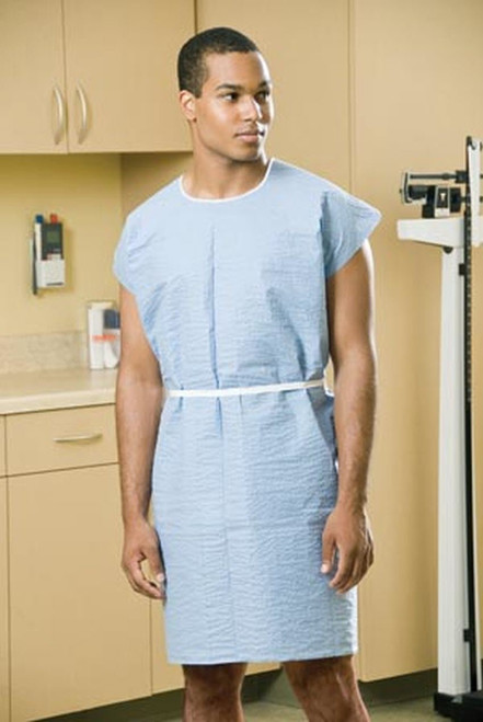 Patient Exam Gown Large / X-Large Blue Disposable, 25/CS