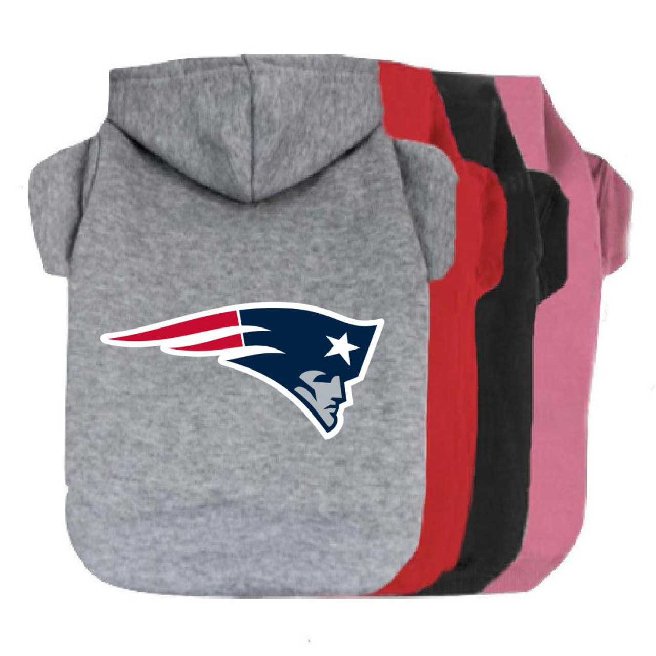 Unisex NFL New England Patriots Hooded Sports Sweatshirt Grey, M